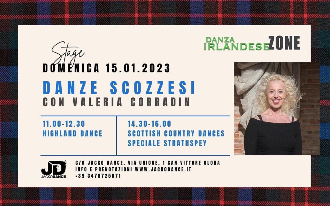 Domenica 15 Gennaio 2023 – Stage di Danze Scozzesi – San Vittore Olona